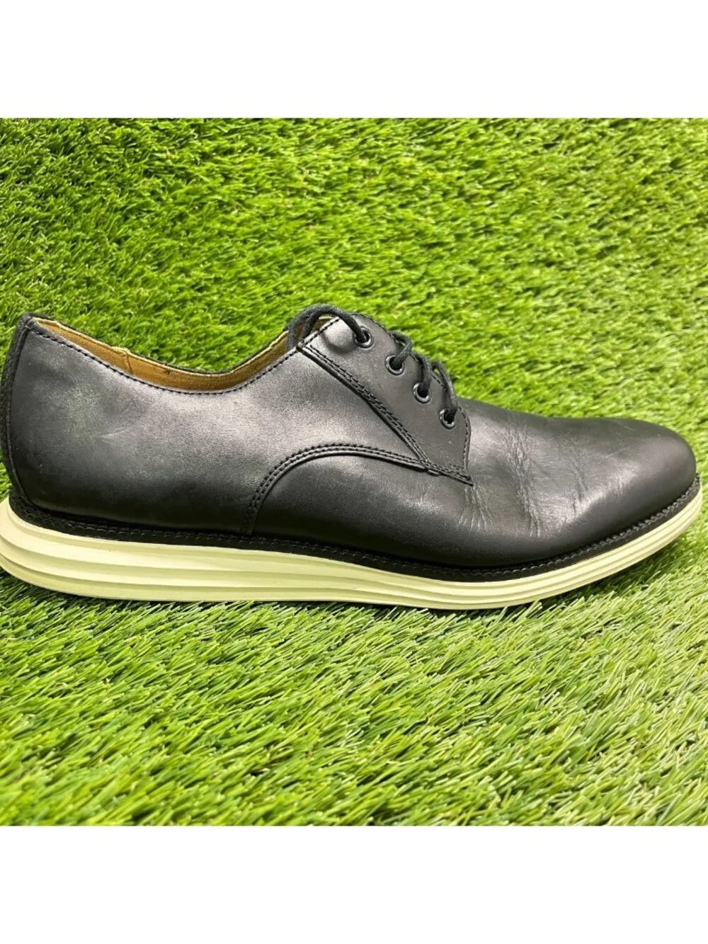 Cole Haan OriginalGrand Mens Size 11 Black Casual Leather Plain Toe Oxford Shoes